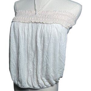 Urban Behaviour White Boho Tube Tops Strapless Shirts Beach Vacation Light Indie